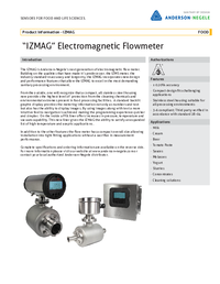 Thumbnail of document Data Sheet - IZMAG Electromagnetic Flow Meter